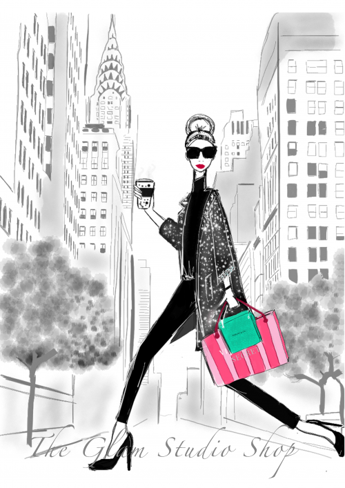 New York Shopping Illustration - GLAM OBSERVER