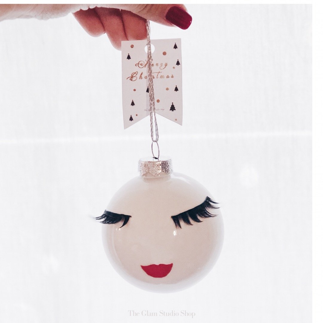Christmas ornaments with lashes
