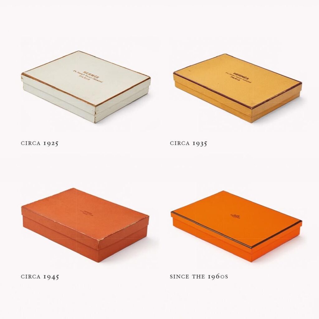 Hermès bag boxes evolution