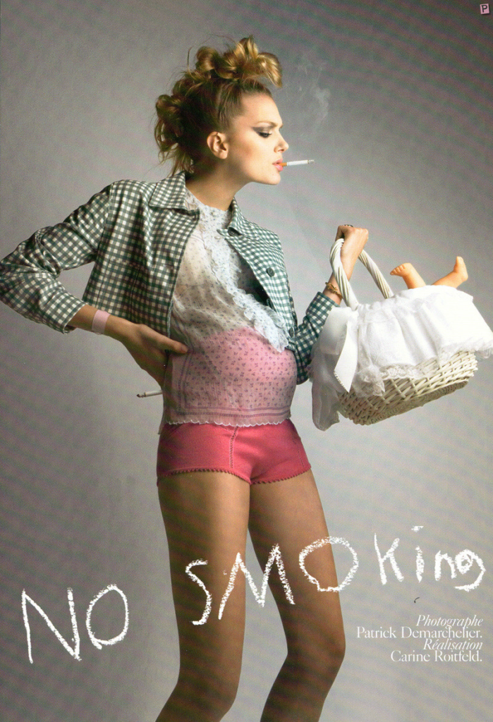 Carine Roitfeld Vogue France No Smoking Campaign