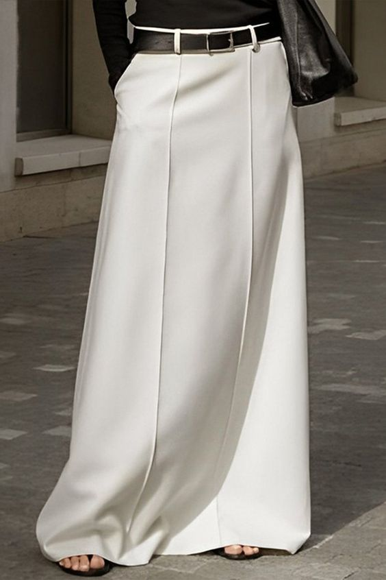 white polyester skirt
