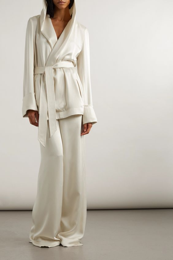 woman wearing silk coordinates for Guide to Fashion Fabrics