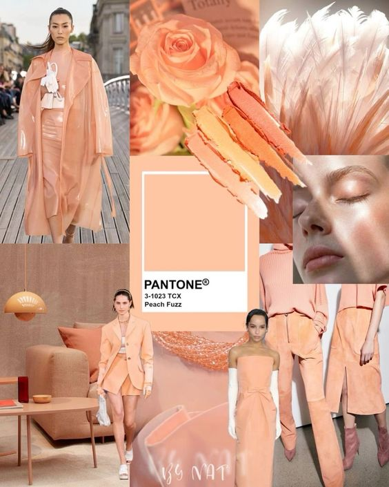 Peach Fuzz - Fashion Mood Board
